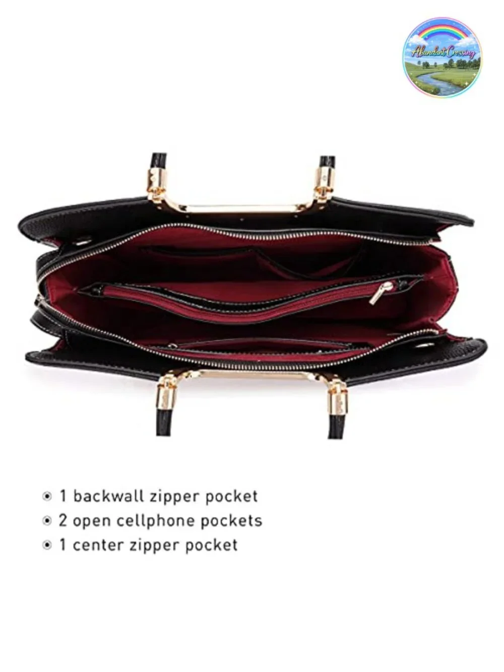Faux Leather Satchel Purse with Matching Wallet Vegan Pebbled Handbag